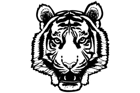 Download Tiger Head Tribal Tattoo Ornament Vector - Premium Bundle