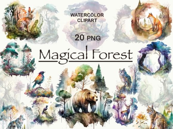 Download Enchanted Forest Clipart Woodland Animal - Premium Resources