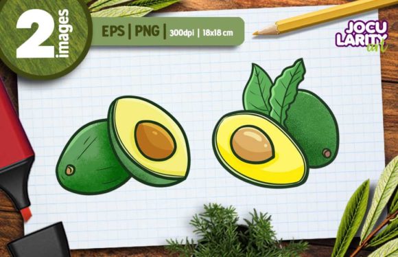 Download Funny Yummy Avocado Vector Illustration - Premium Resources