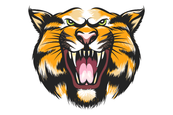 Download Tiger Head. Roaring Wild Cat. Powerful L - Tiger head Collection