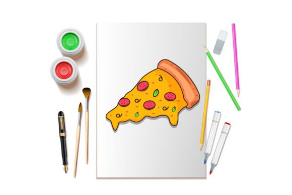 Download A Slice of Pizza Vector Art - Pizza vector Collection