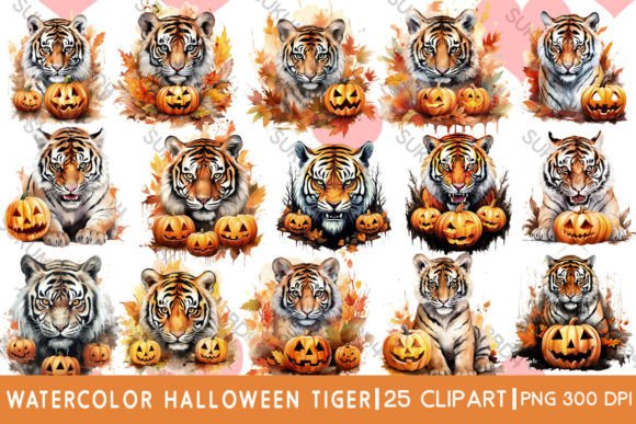 Download Watercolor Halloween Tiger Clipart - Tiger clipart Collection