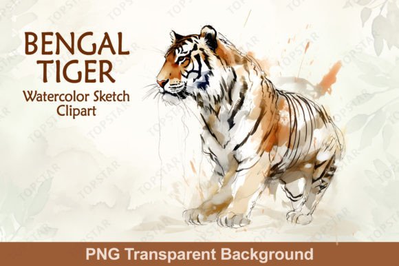 Download Watercolor Bengal Tiger Clipart PNG - Tiger clipart Collection