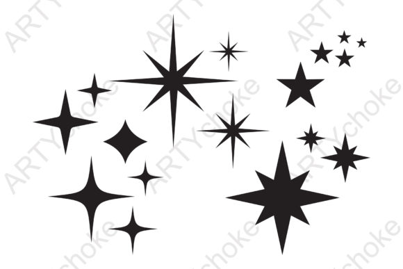 Download Bundle of Silhouette Stars. SVG File - Svg file Collection